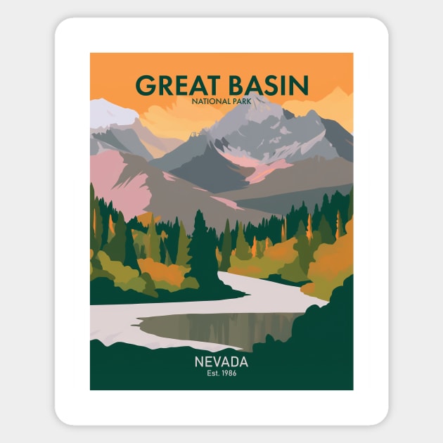 GREAT BASIN NATIONAL PARK Sticker by MarkedArtPrints